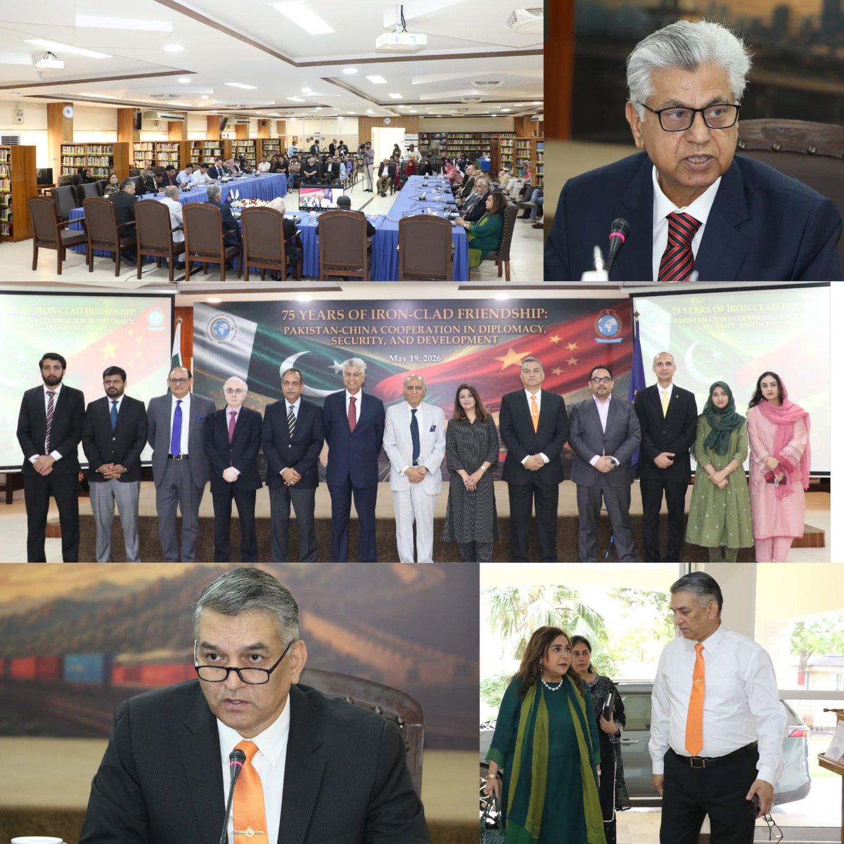TalatShabbir3's tweet photo. Assalaam o Alaikoom,
China Pakistan Study Centre at the Institute of Strategic Studies Islamabad (ISSI), in collaboration with China Economic Net, hosted a Seminar on “75 Years of Iron-Clad Friendship: Pakistan–China Cooperation in Diplomacy, Security, and Development” today..... https://t.co/OFsSyKp1tr