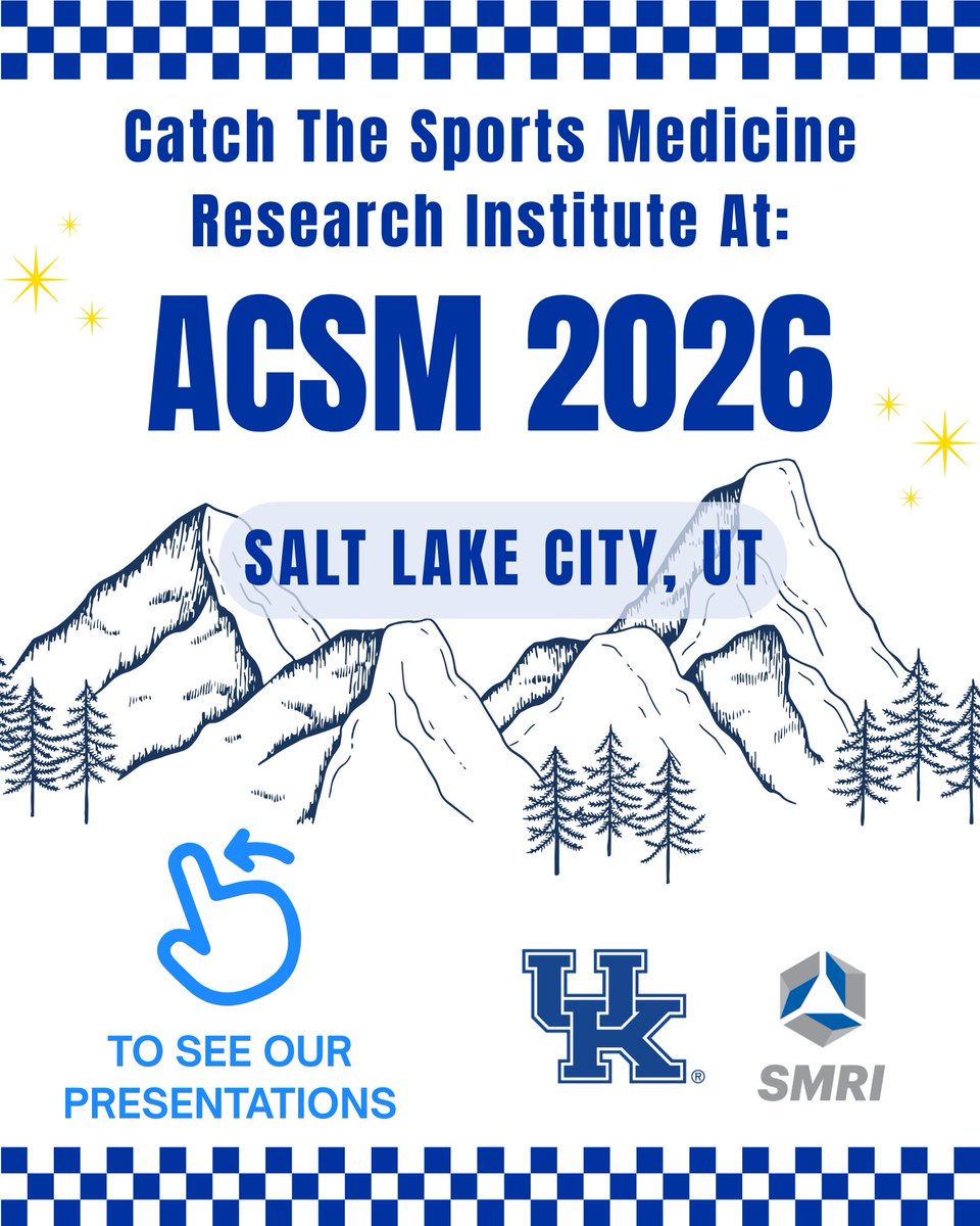uksmri's tweet photo. Headed to @ACSMNews 2026 Conference? Check out presentations and connect with our faculty and postdocs! https://t.co/F8CqmsQf3x