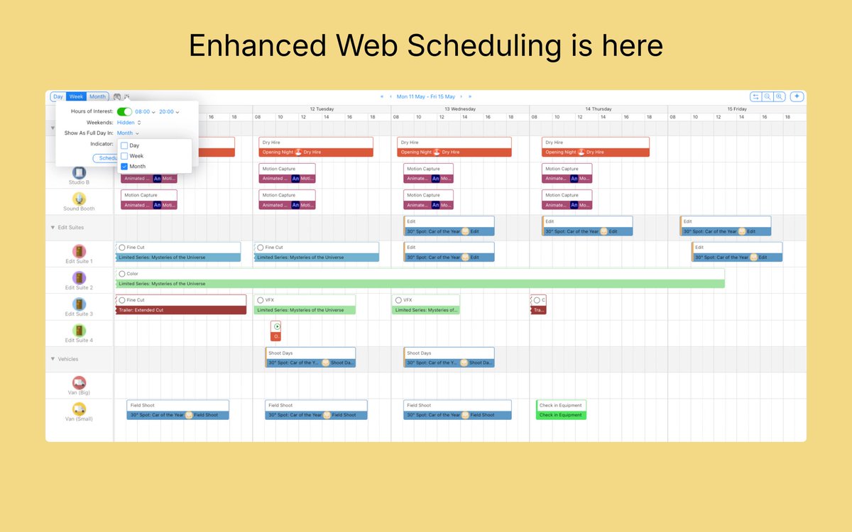 cirkusapp's tweet photo. 🚀 Enhanced Web Scheduling is here!

✨ Fluid scrolling timelines
🎯 Precision pan arrows
🔍 One-click zoom controls
⌨️ Keyboard shortcuts (+ / – &amp; arrows)
📘 Learn more about Scheduling Navigation: https://t.co/PnG8wvdo7Q

👉 Sign up now: https://t.co/x4NUe5IMpv https://t.co/dKVhjQFNlS