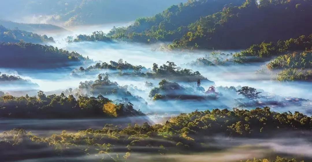 LittleTailed's tweet photo. 在普洱，风把三国的山，吹成了一个颜色。
不用刻意寻找治愈，多呼吸一下就好。
#江城 #天然氧吧 #边境慢生活 https://t.co/O1gNEps87T