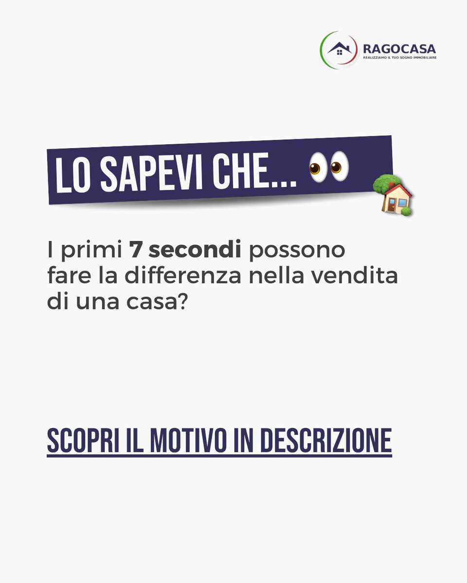 ragocasa's tweet photo. 👀 I primi secondi fanno la differenza nella vendita di una casa.

Foto, presentazione e strategia attirano gli acquirenti giusti.
🏡 Con Rago Casa valorizzi al meglio il tuo immobile.

Richiedi una consulenza gratuita e senza impegno 📲 348 5230463 https://t.co/jyXx7DVel7