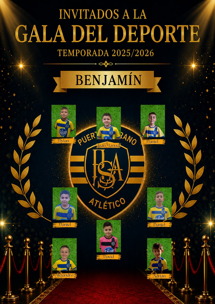 DxtesPtoserrano's tweet photo. ⚽️🏆¡La Gala del Deporte sigue sumando protagonistas! ⚽️🏆
El próximo 29 de mayo contaremos con la presencia de nuestros equipos benjamines, que también formarán parte de esta gran celebración del deporte 🎉👏 https://t.co/ye4VstuASY