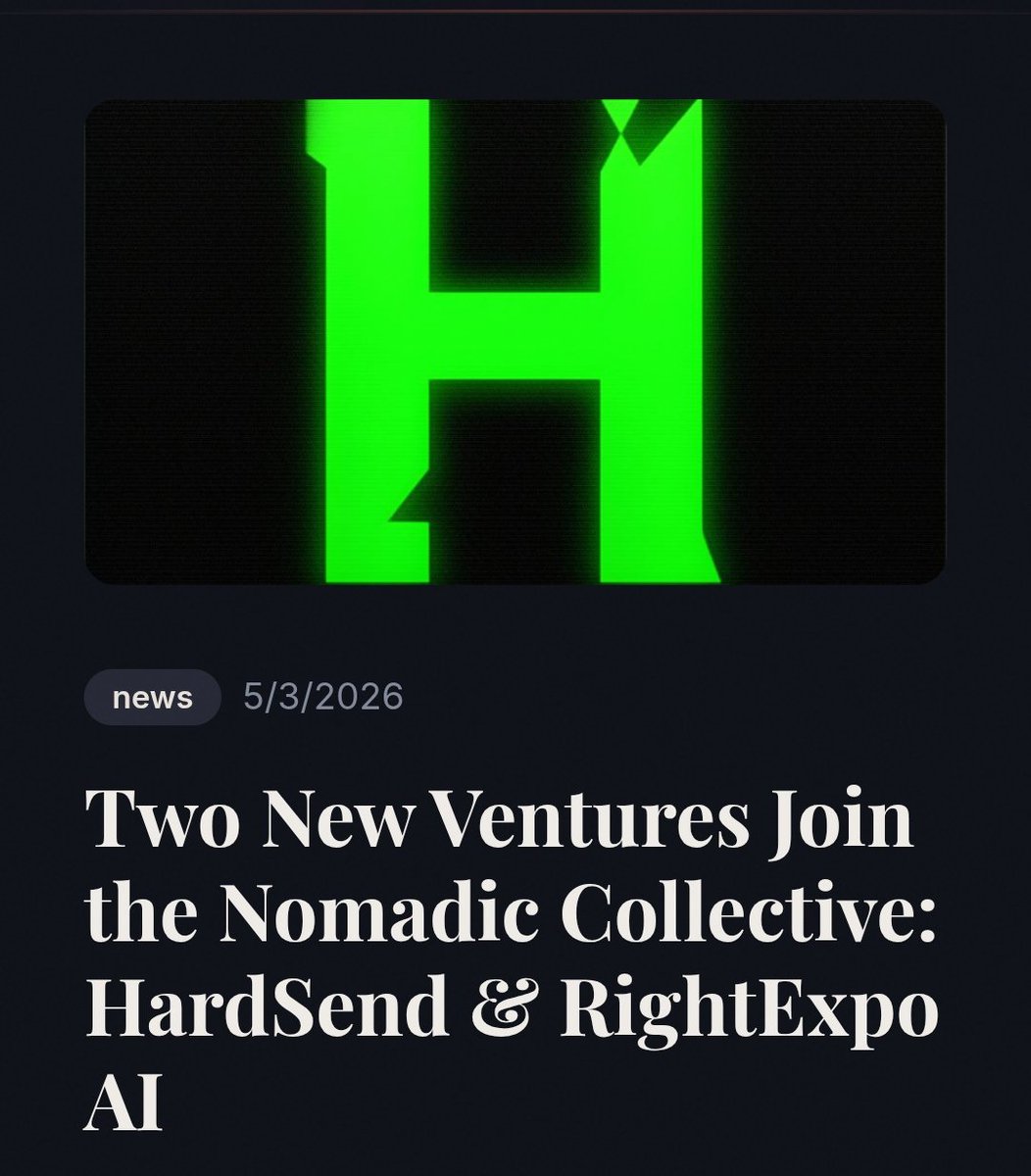 nomadiclabx's tweet photo. We added two new ventures.
Let us know what you think.

https://t.co/AM7okMGyAE https://t.co/M4FIgshgae