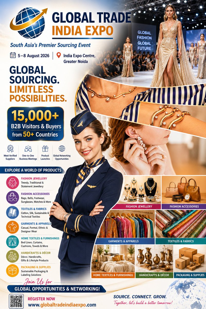 IndiaExpoEvents's tweet photo. New buyers &amp; visitors registered for fashion jewelry and accessories
Register your booth at: https://t.co/l9Db7u2kRt https://t.co/gYkuXLgcU8