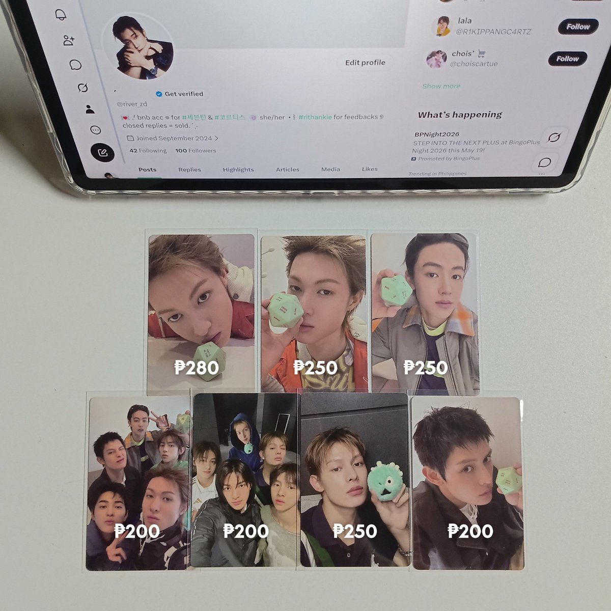river_zd's tweet photo. wts lfb ph #ribentabelz

★ cortis photocards 

── ₱ on pic + pf &amp; sf tbf 
── dp: 30% - rb: after 1 week
── less ₱50 if payo 
── onhand, x sensi 

reply/dm if inch 

t.cortis keonho seonghyeon martin james juhoon https://t.co/yJUqpslRxh