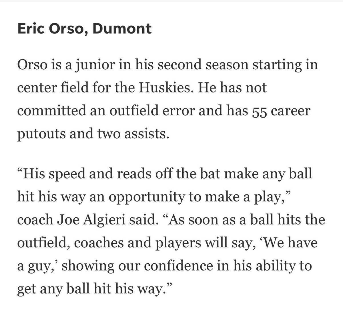 Dumont Huskies Baseball tweet media