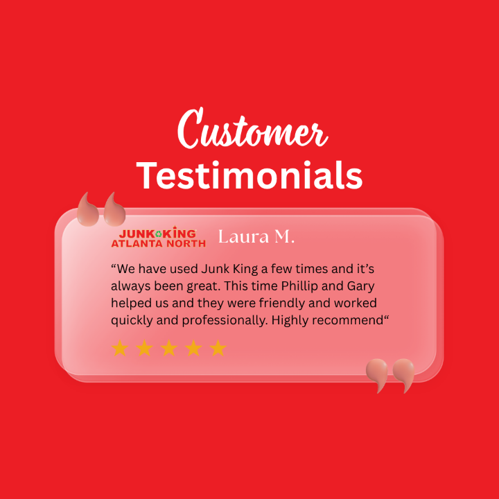 AtlantaJunk's tweet photo. Phillip &amp; Gary make junk removal easy 💪🚛

Quick, friendly &amp; professional—every time 😊

Book your next pickup online 📅 &amp; save 💰
#TestimonialTuesday #JunkKing #AtlantaServices #JunkRemoval https://t.co/9KftogxK2G