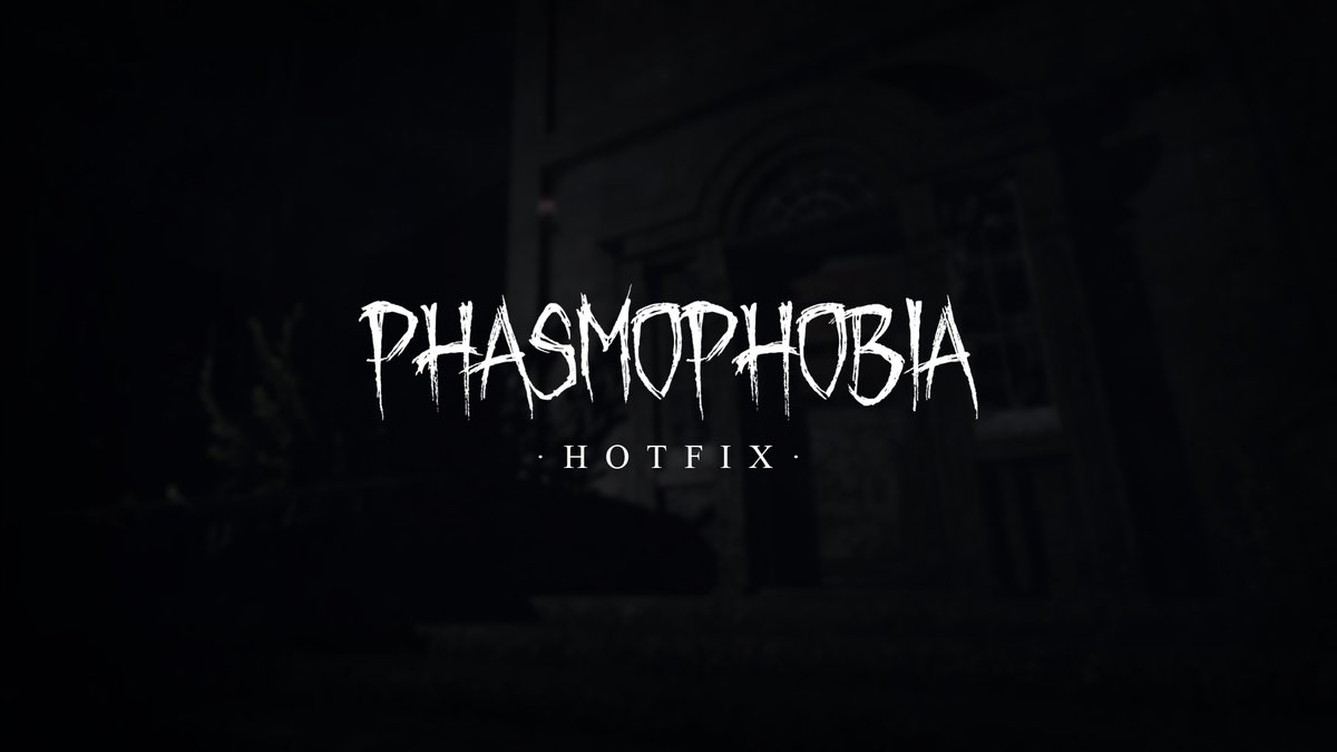 PlayPhasmo's tweet photo. Ghost Hunters, a new hotfix for #Phasmophobia has been released.

This fix addresses a crash that was affecting players loading in to event maps. The update is now available for all platforms.

https://t.co/JJAuzzZRGB https://t.co/TMnORmafhZ