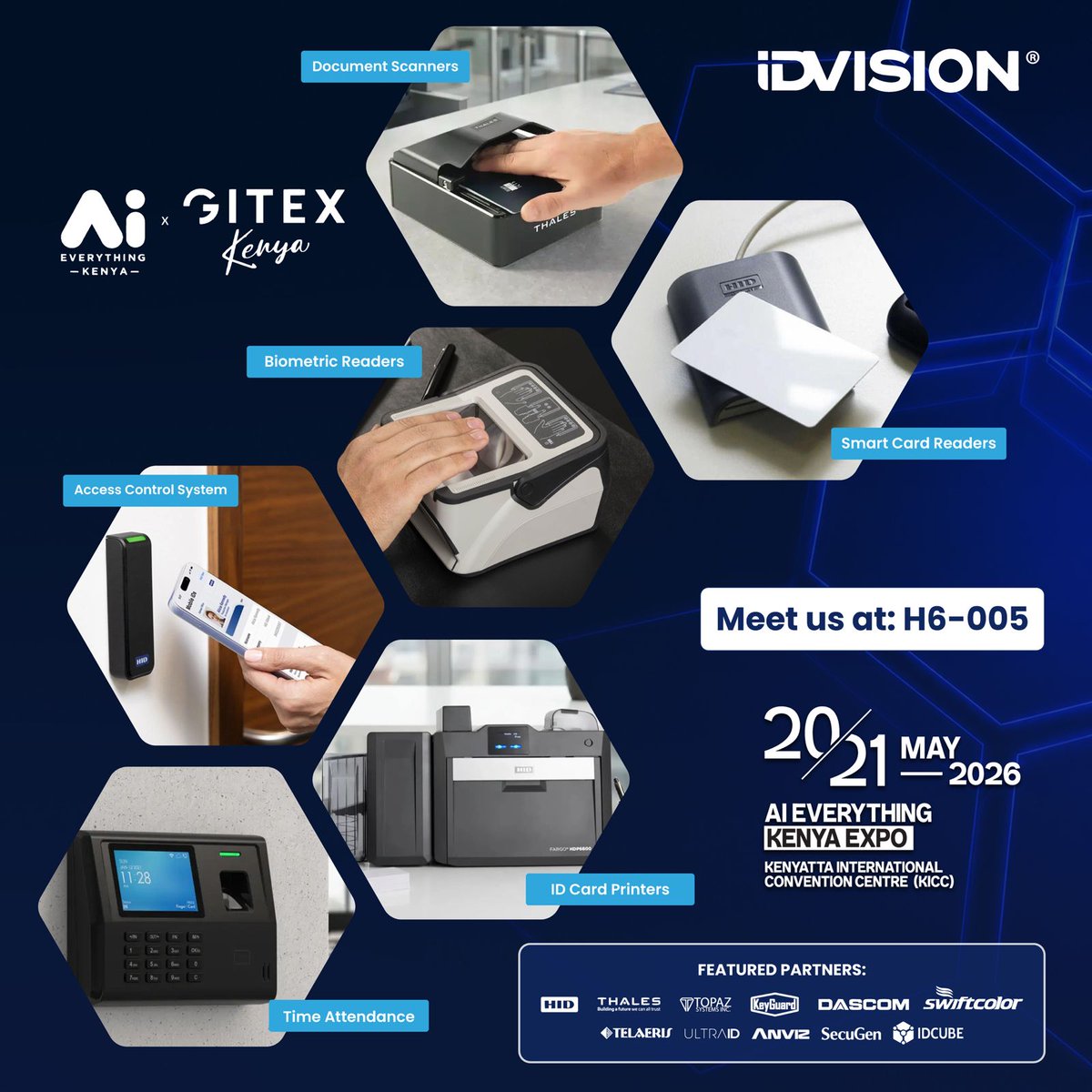 idvisionme's tweet photo. Visit IDVision at GITEX Kenya 2026

We’re excited to welcome you to GITEX Kenya 2026 in Nairobi.

Come and visit our stand to explore a wide range of innovative identity and security solutions designed for modern organizations.

#GITEXKenya2026 #IDVision #NairobiKenya https://t.co/4UdMbjABat
