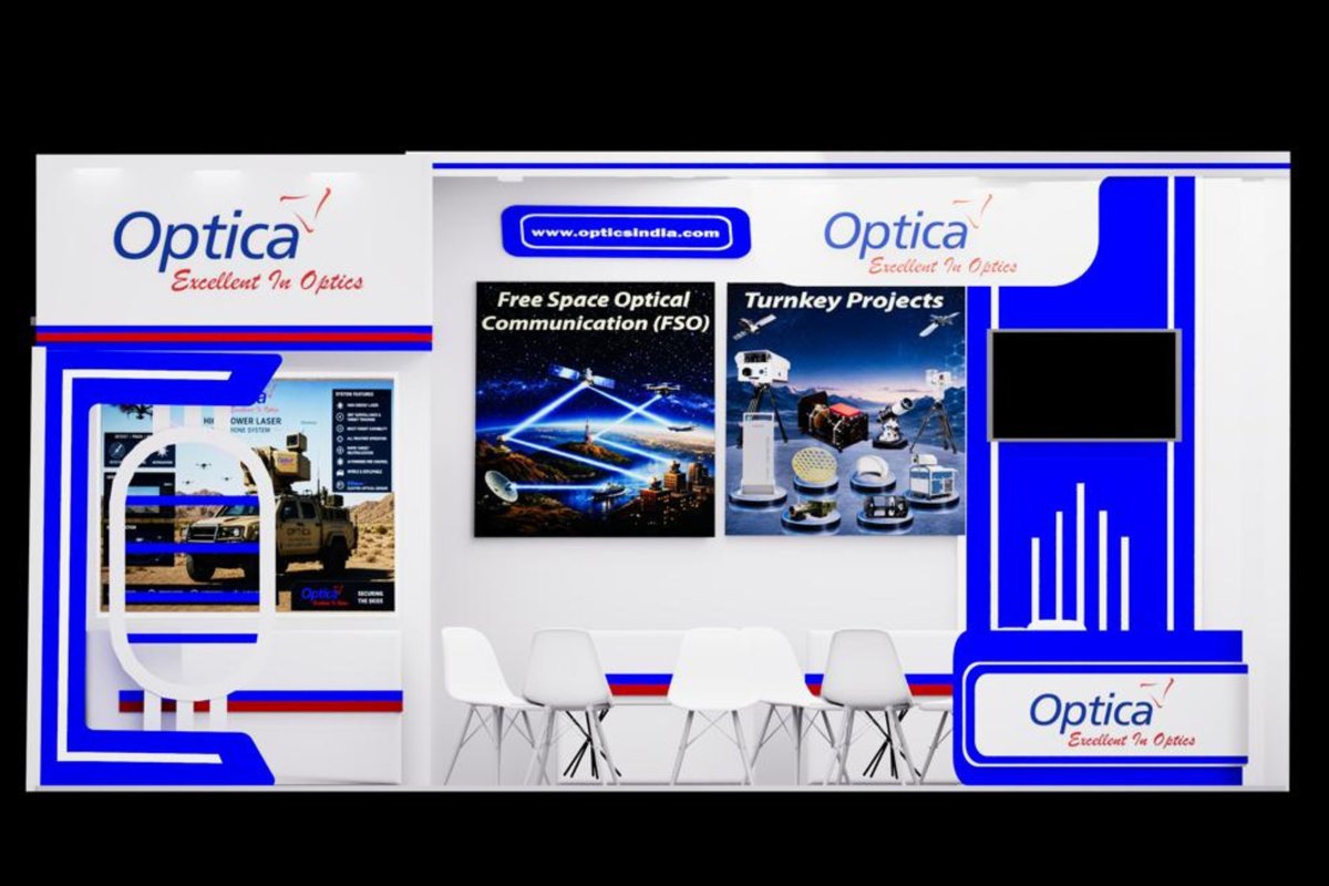 optics_india's tweet photo. 🚀 We are all set for #DefTechBharat2026!
Visit Optica at Hall 02, Booth B-7A, KTPO Bengaluru, from May 20–22 to explore our advanced optical solutions for Aerospace, Defence & Space applications.#Optica #DefenceTechnology #SpaceOptics #LaserOptics #Photonics #PrecisionOptics https://t.co/rMCA4A8qci