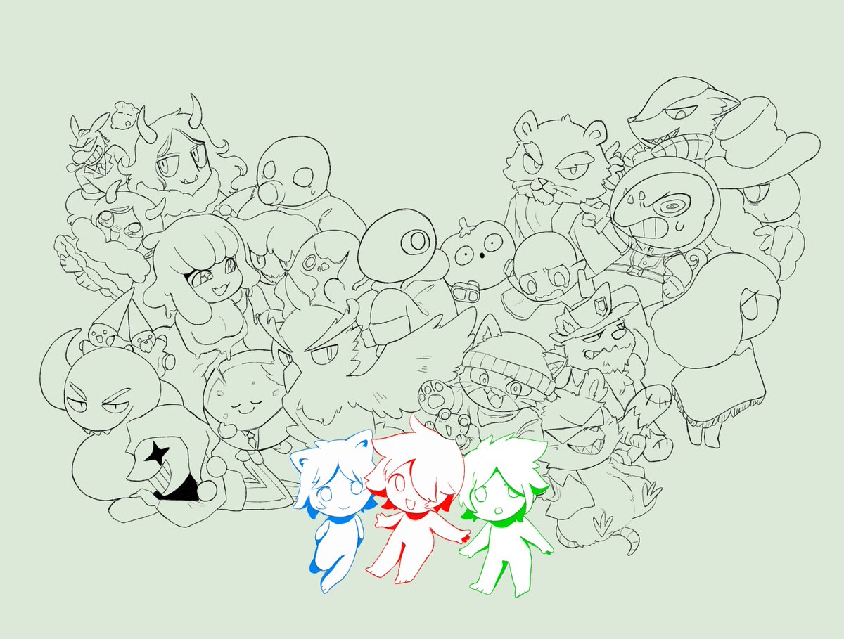 qroxima2's tweet photo. 色塗りできなかった周年絵供養😭 https://t.co/VbFEB1pU3k