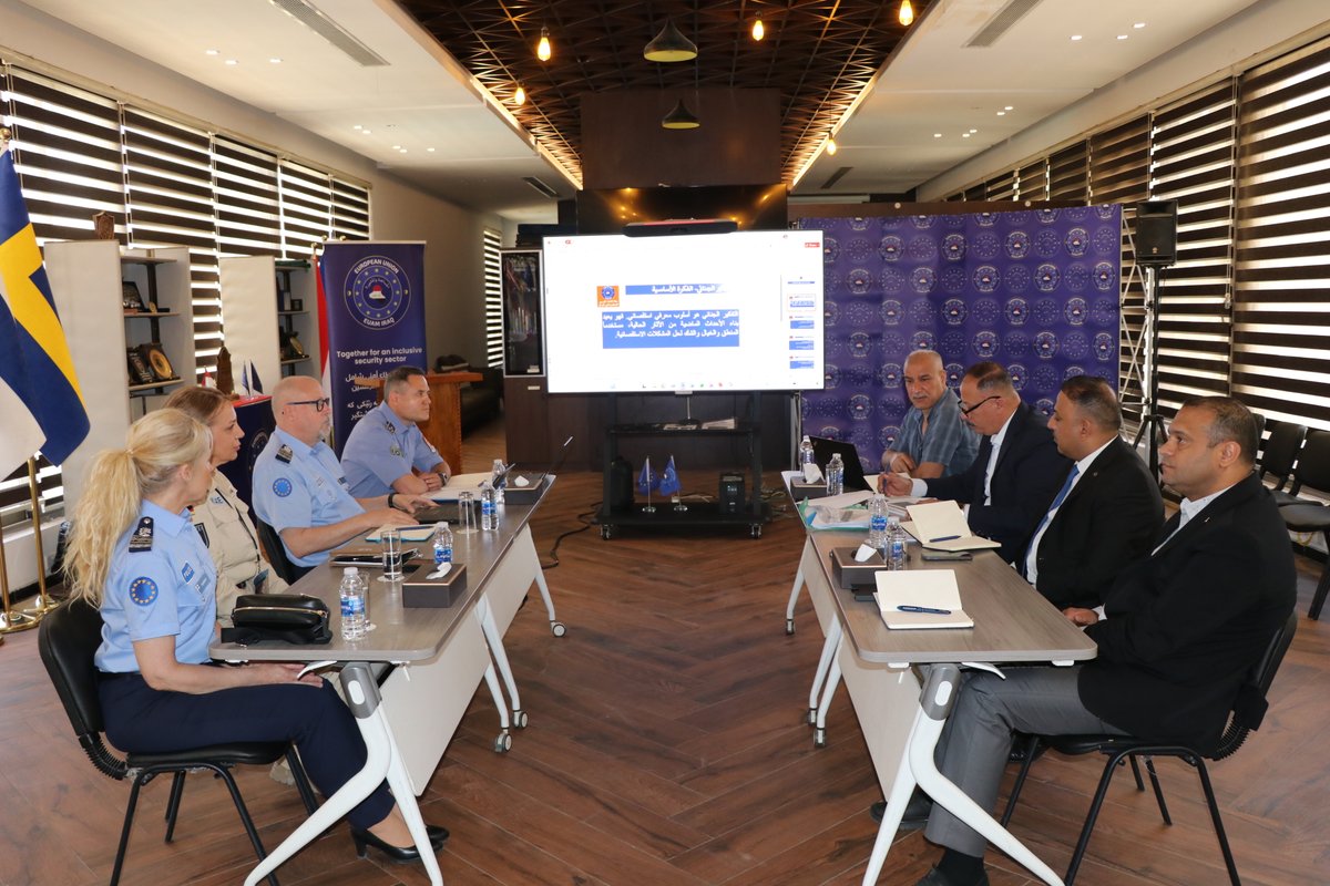 EuamIraq's tweet photo. EUAM Iraq met with representatives from the Directorate General of Anti-Narcotics and Psychotropic Substances to discuss planned Training of Trainers activities supporting structured investigations and sustainable anti-narcotics capacities. https://t.co/9tyNzsPKiO