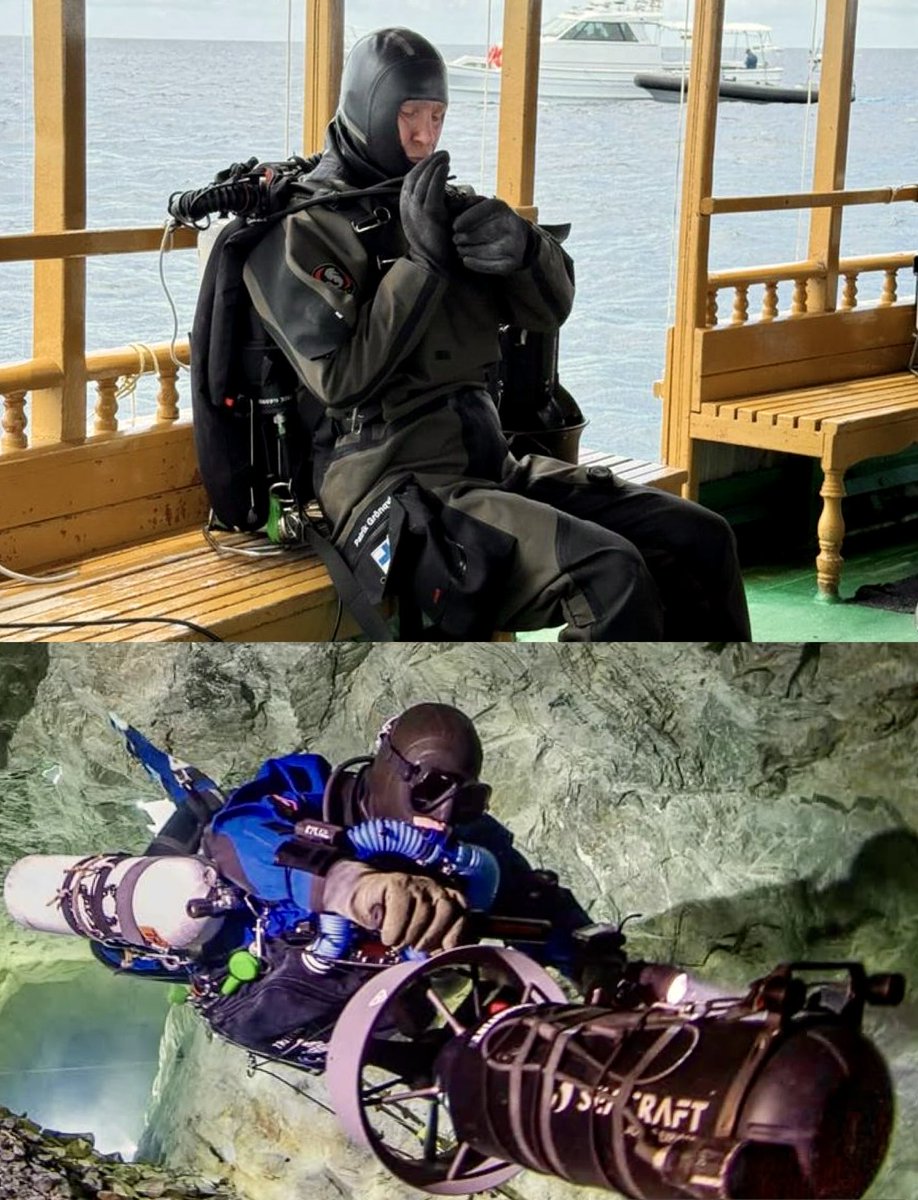 mamboitaliano__'s tweet photo. 🚨A heartfelt thank you to Patrik Grönqvist 🇫🇮

The Finnish diver, one of the world’s most experienced cave divers, is giving it his all to recover the bodies of the Italians

Today, Monica Montefalcone and Federico Gualtieri were recovered

(Top 📸 today, bottom archive footage) https://t.co/G3CbhNLNAk