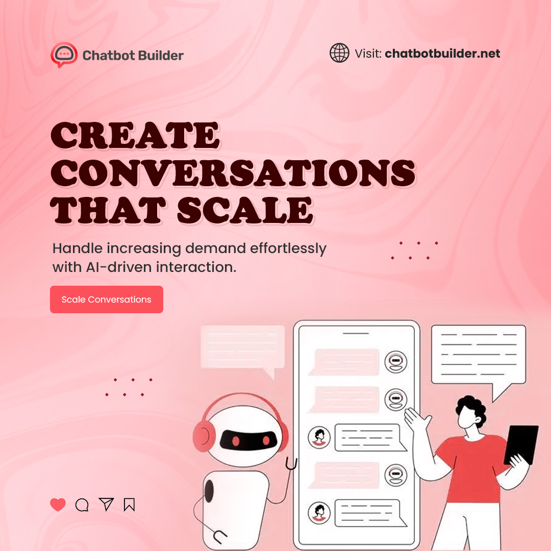 chatbotbuilderx's tweet photo. Conversations That Keep Up.

As your audience grows, your conversations should too. Handle it all with smart, scalable AI interactions.
💬 Scale Conversations! Link in comments.

#ChatbotBuilder #ConversationalAI #ScalableTech #CustomerEngagement #Automation #GrowthTools https://t.co/AoWAbIvXuW