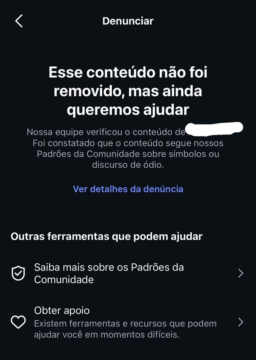 marolinamariola's tweet photo. Denunciei vários comentários homofób**** no insta e o resultado é sempre uma piada ✨🤡 https://t.co/7rEU100n8X