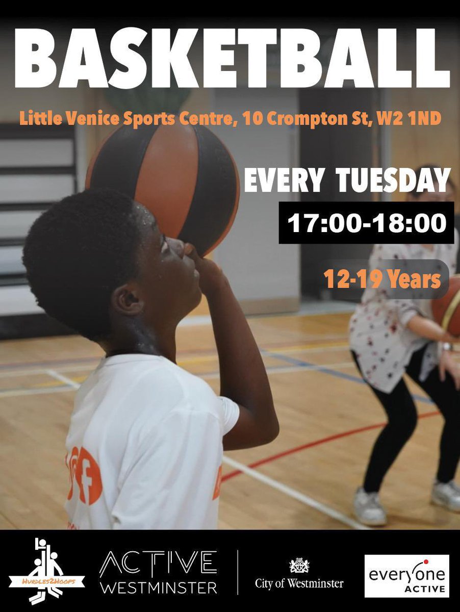 hurdles2hoops's tweet photo. Join us this Tuesday for a range of activities for all!
@CityWestminster
#moveforlife #westminster #hurdles2hoops https://t.co/xBQsUI0epL