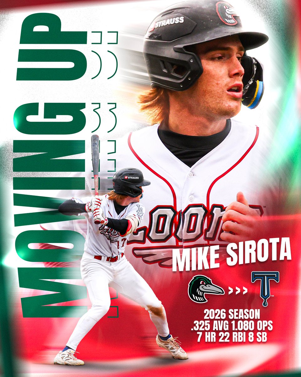 greatlakesloons's tweet photo. Congratulations to Mike Sirota on his promotion to Double-A @TulsaDrillers! A well-deserved next step after an incredible start to the season.
Good luck, Mike πβΎοΈ https://t.co/FzeRrBg9mA