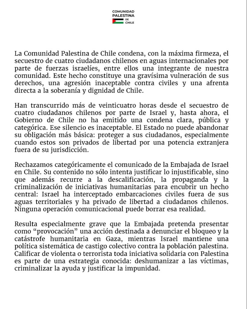 Comunidad Palestina de Chile tweet media