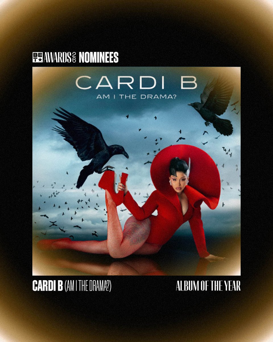 BET's tweet photo. (1/2) Some albums you play once. These you live in. Every track, every listen, hits harder than the last. The nominees for Album of the Year are...

Catch the #BETAwards — Sunday, June 28th. https://t.co/6tpBCjudrp