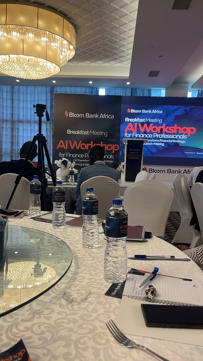 Milkyk13's tweet photo. I had the privilege of attending the Bloom Bank Africa Gambia Limited  breakfast training on AI for finance professionals, held at the Sir Dawda Jawara International Conference Center in partnership with Oakwood Knowledge Academy.
It was an insightful and highly interactive https://t.co/f4ku1N0BXK