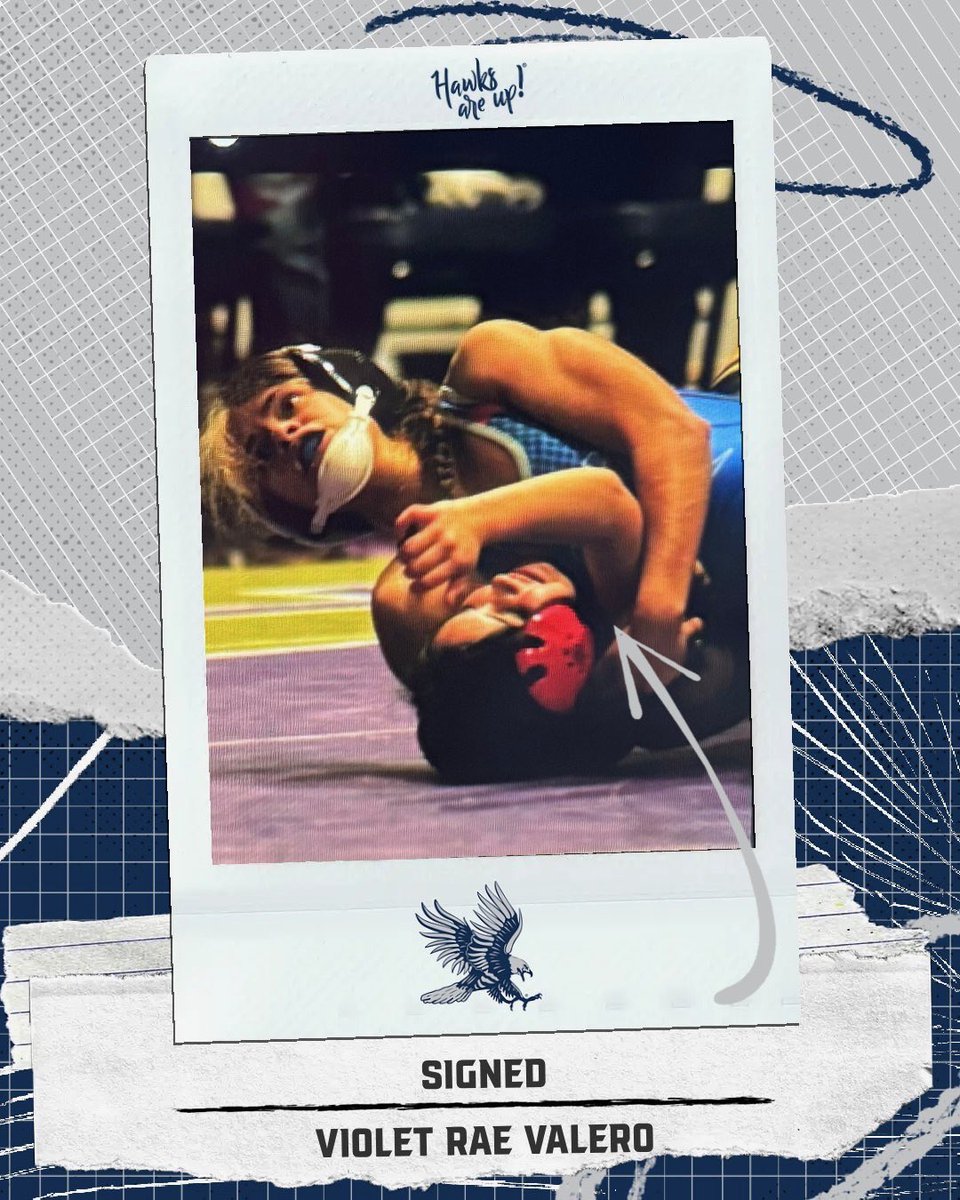 bluehawkwwrest's tweet photo. Blue Hawk nation let’s welcome Violet Rae Valero from Atwater High School  in California!  #hawksareup #WhosNext https://t.co/bjChKxuPTk