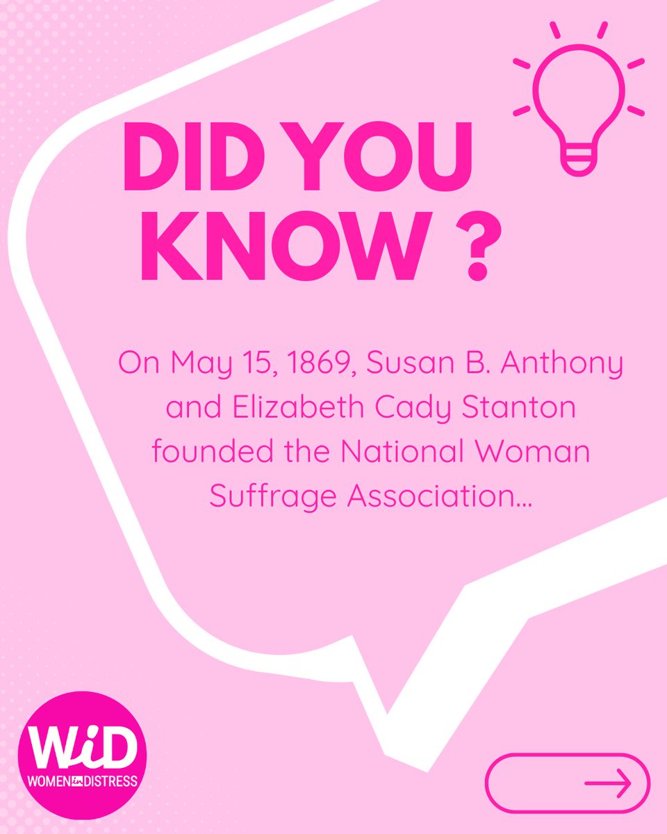 WomenInDistress's tweet photo. Did you know? On May 15 in 1869, Susan B. Anthony &amp; Elizabeth Stanton founded the National Woman Suffrage Association, leading the fight for women’s right to vote in the USA. Their advocacy helped shape women’s rights for generations

#DidYouKnow #WomenInHistory  #WomenInDistress https://t.co/GhgAD45JuR