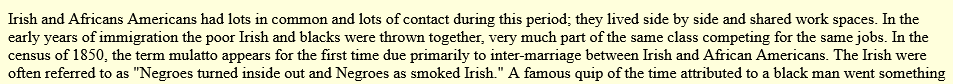 RealistEuropean's tweet photo. Black-Irish solidarity has long roots. Indeed, around the time of the Civil War, Irish women were more likely to marry Black men than any other group of white women were. Irish women have a long tradition of engagement with Africa, and the two groups have often been allies. https://t.co/b36IWipgjd