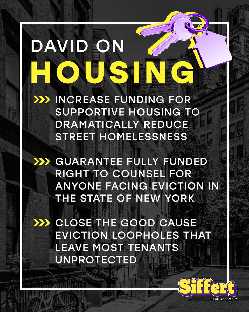 SiffertForNY's tweet photo. Half of all New Yorkers are rent burdened, tens of thousands are homeless, and many older adults are finding themselves unable to age in place. 

Albany can and must address these issues, lower rents, and make housing more affordable for everyone. Here’s how we can start. 👇 https://t.co/Q0G6uvTRJM