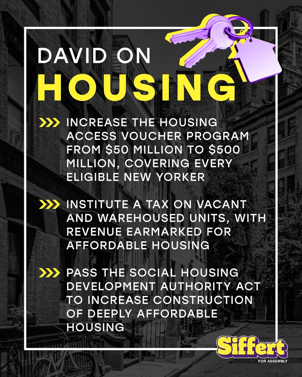 SiffertForNY's tweet photo. Half of all New Yorkers are rent burdened, tens of thousands are homeless, and many older adults are finding themselves unable to age in place. 

Albany can and must address these issues, lower rents, and make housing more affordable for everyone. Here’s how we can start. 👇 https://t.co/Q0G6uvTRJM