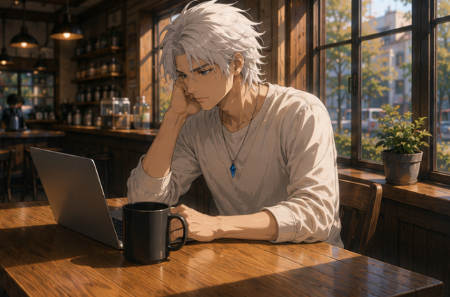 NEXUSRP_Wolf's tweet photo. Se encontraba en la sala común del gremio trabajando en el informe de su ultima incursión mientras tomaba un placentero café, tranquilo, oyendo piar los pájaros afuera.

-...que aburrido es hacer informes... https://t.co/p8CmGXQnbj