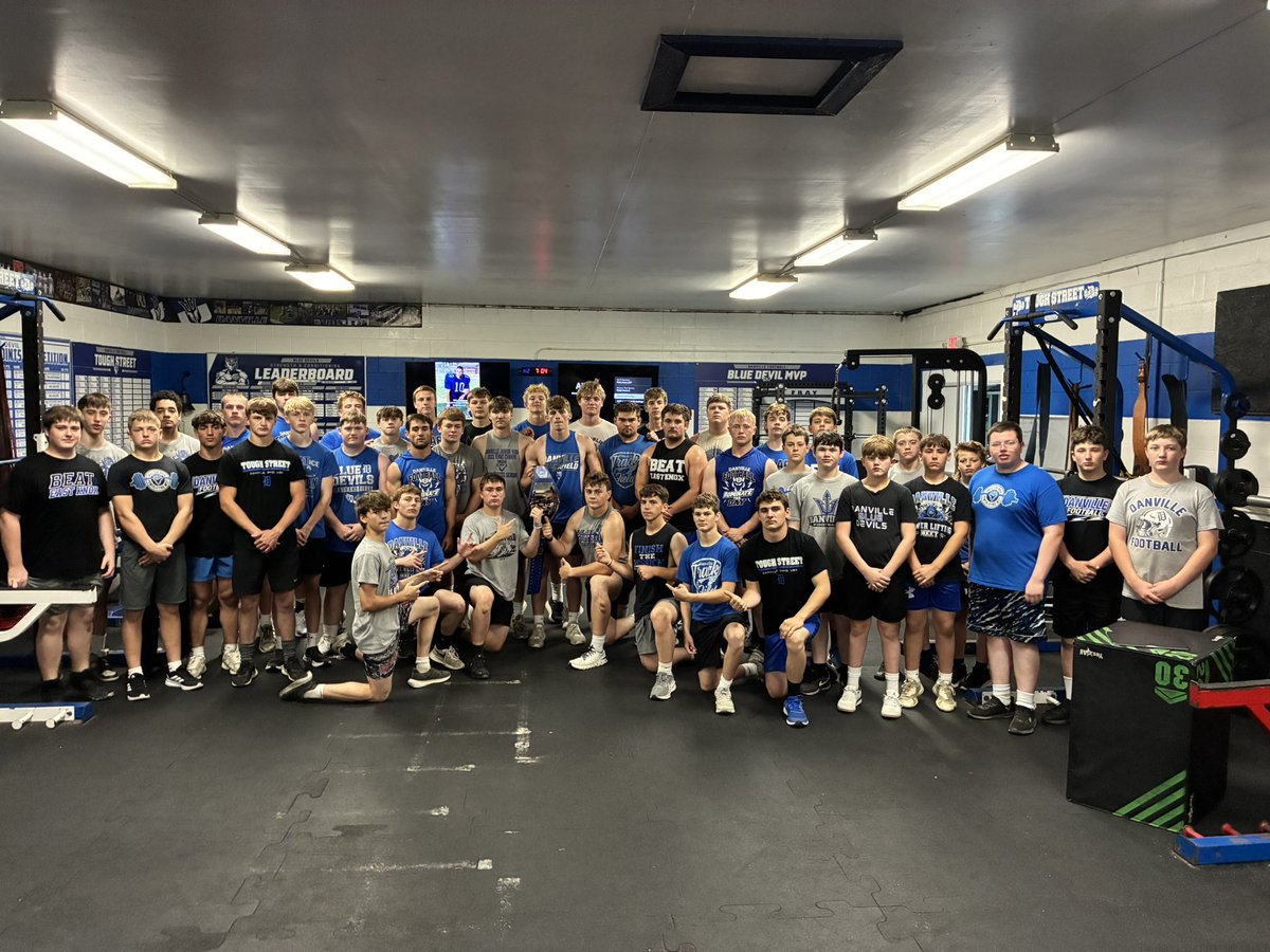 BlueDevilFBall4's tweet photo. Battle For The Belt Week #11 ✅ 
Aidan Mickley is a champion for the belt, this week winning our plate circuit competition! #DominateTheDay https://t.co/aQOkuCA8AK