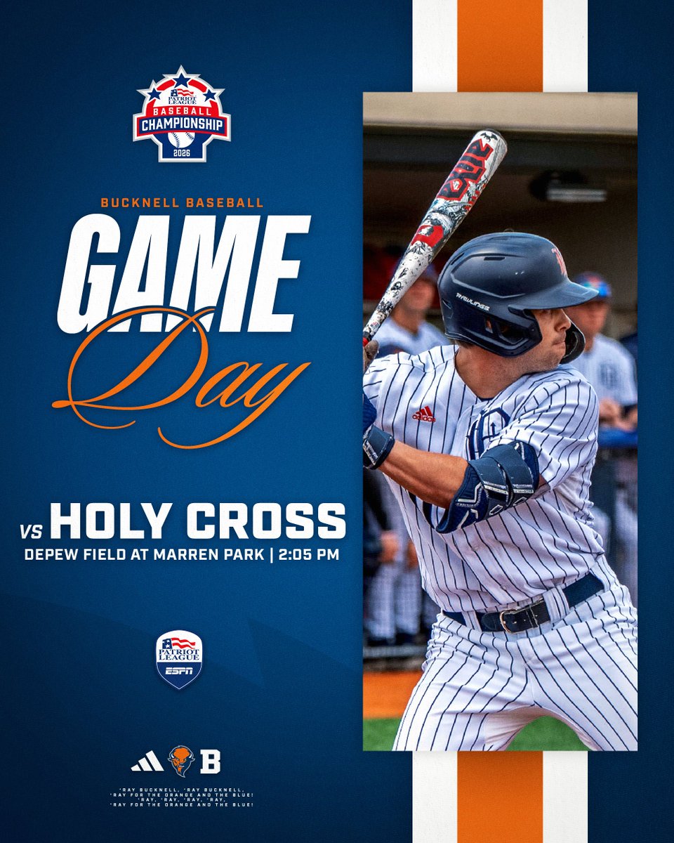 Bucknell_BB's tweet photo. Brand new day! Get out to Depew this afternoon as the Bison take on Holy Cross in a must-win Game 2. First pitch is scheduled for 2:05 p.m. #rayBucknell #WinforCoach
๐ @HCrossBaseball
โฐ 2:05 p.m.
๐ Depew Field at Marren Park
๐บ ESPN+
๐ https://t.co/pK77dL3sBb https://t.co/6igj8yBPSR