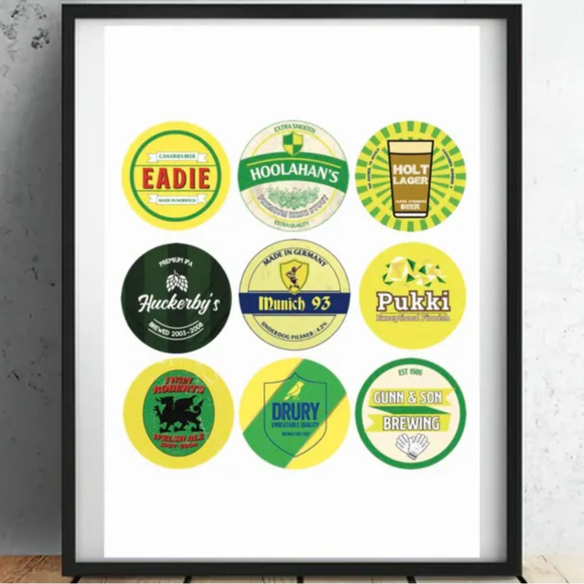 postnbar's tweet photo. 𝐍𝐎𝐑𝐖𝐈𝐂𝐇 𝐅𝐀𝐍𝐒 - 𝐅𝐀𝐓𝐇𝐄𝐑'𝐒 𝐃𝐀𝐘 𝐒𝐎𝐑𝐓𝐄𝐃! 🟢🟡

Our range of Canaries prints, magnets and beer mats are the perfect gift this Father's Day. Get yours while stocks last! 💨

All available on the Post &amp; Bar Etsy site 👇
https://t.co/1EztOZrtwt https://t.co/nNclJK9Ct2