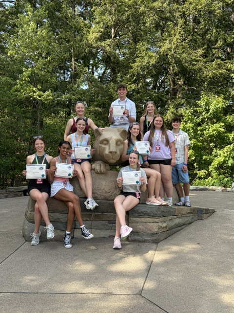 FreeportAreaHS's tweet photo. Our students attended the State Meet of PJAS as presenters 7 technicians on May 17-19. The following competed and were awarded: Pavana Bhat 1st pl, Emma Charlton 1st pl, Annabelle Geist 1st pl, Caleb Passarelli 2nd pl, Madison Ronge 1st pl, Elizabeth Schwarz 1st pl. Congrats!!! https://t.co/1YqwtAStDc