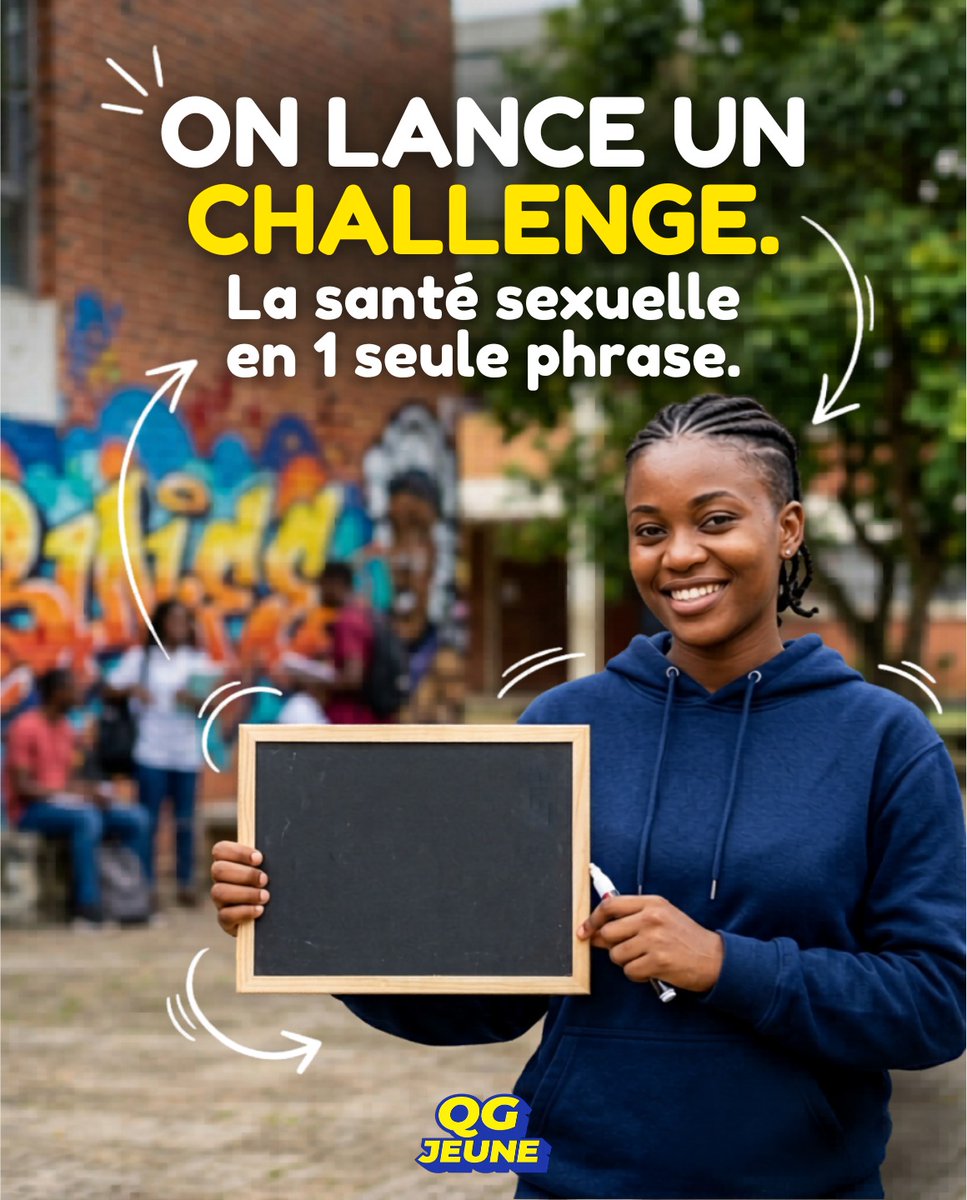 GabonQg's tweet photo. #ChallengeDuJour 
👉 Explique la santé sexuelle en UNE phrase. 
 Pas de jargon. Juste ta vision. 
💬 Écris ta phrase en commentaire.  
🔥 On repartagera les meilleures.
#ExprimeToi #TonAvisCompte #SantéSexuelle #Gabon #JeunesseAfricaine https://t.co/EkidEct7ju