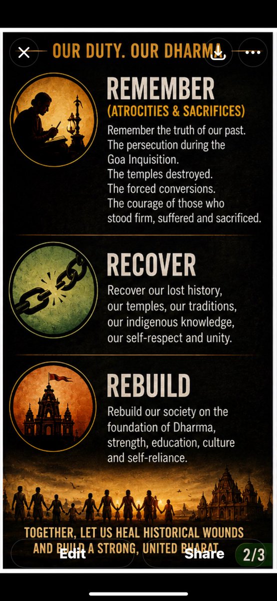 TKParasuraman's tweet photo. @trramesh @TheJaggi 2 of n
@Vishnu_Jain1
@jsaideepak
@ARanganathan72
#Invasion Era
Cultural Assets destroyed
#Colonisation Era
Assets are stolen
#Postindependance
Era
Memory of Both Eras are Erased
Cultural Assets are in the control of Non-believers
Which is better ERA ?
No fourth choice https://t.co/hYHv4tNS0c