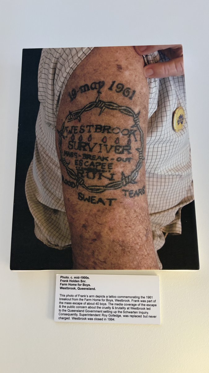 CLAN_AU's tweet photo. On 19th May 1961 #Queensland #StateWards escaped from Westbrook Farm Home #Toowoomba on this day 65 years ago
What a Brutal BoysHome‼️
@DavidCrisafulli
@AmandaCammMP
Tattoo photo was taken #Darwin NT when I supported Late FrankieHolden at the #RoyalCommission
#Golledge https://t.co/TRLjCOkezX