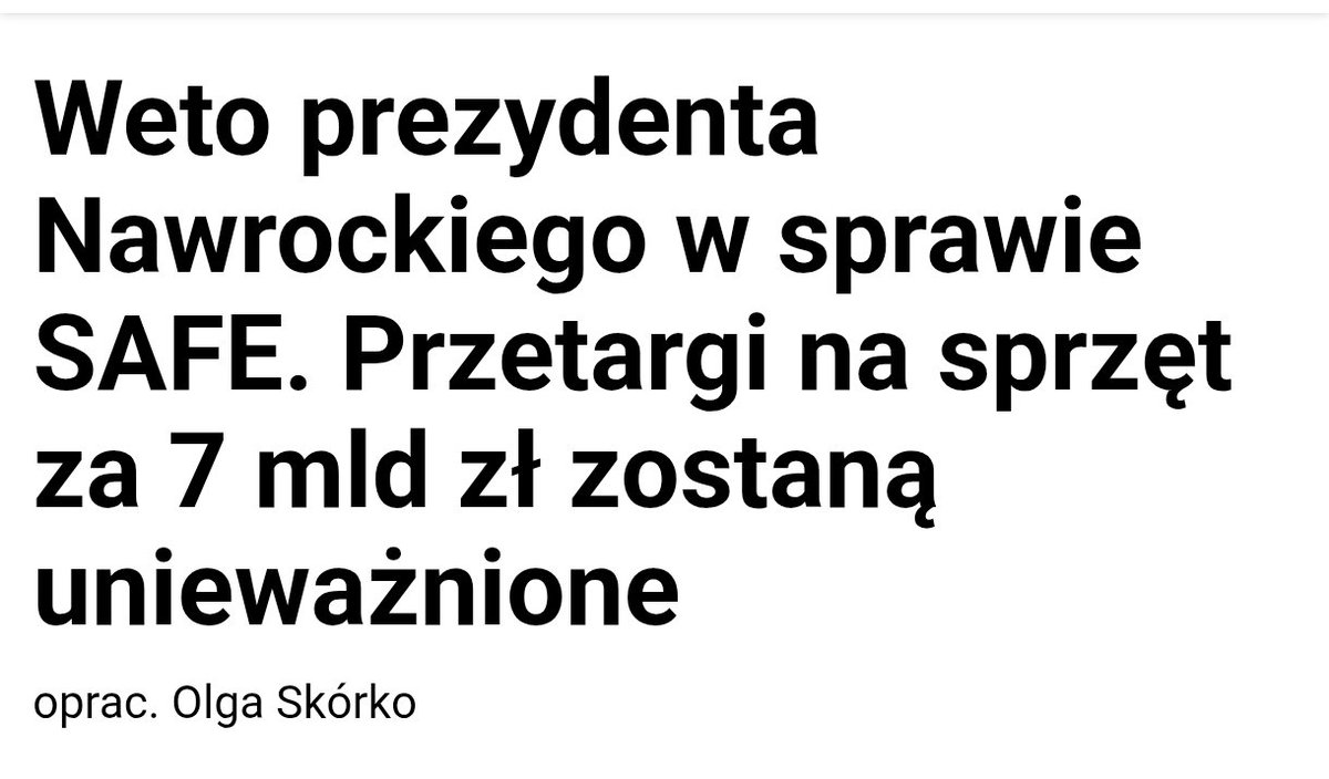 EmiSnaw9664's tweet photo. 🚨Karol Nawrocki właśnie pokazał, kim naprawdę jest!
Wetem uciął pieniądze z #PolskaSAFE na służby MSWiA. 
W konsekwencji przetargi trzeba powtarzać, sprzęt i modernizacja stoją, a bezpieczeństwo Polski znowu dostaje po ryju. 
To klasyczne działanie na szkodę państwa, z czystej nienawiści, przerośniętego ego i kompleksów wobec PDT. 
Destruktor w Pałacu, który woli szkodzić Polakom, niż pozwolić Tuskowi zrobić cokolwiek pożytecznego. Kiedy Rosja i Białoruś testują granice, a my mamy kupować sprzęt dla policji i straży to Nawrocki mówi: "nie". W interesie jakiego kraju ty właściwie działasz, "panie prezydencie"? Bo na pewno nie Polski.🇵🇱‼️