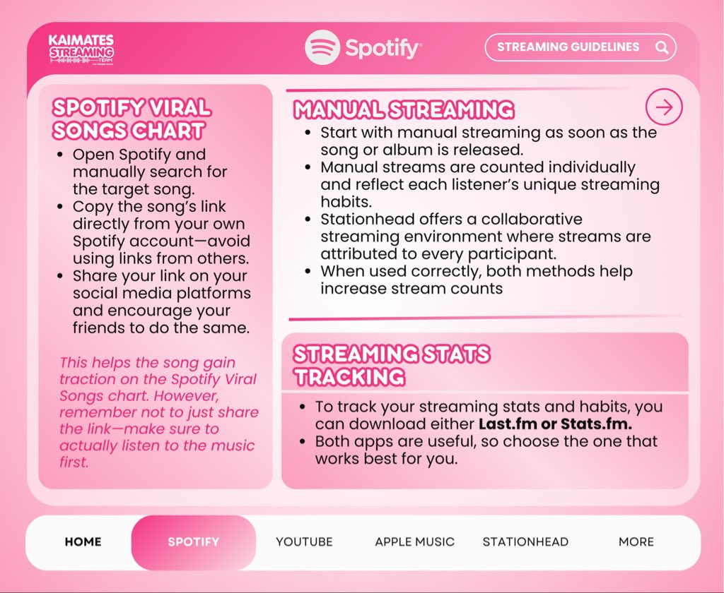 TeamKaiStreams's tweet photo. Please follow Spotify guidelines https://t.co/slB93xEBXr