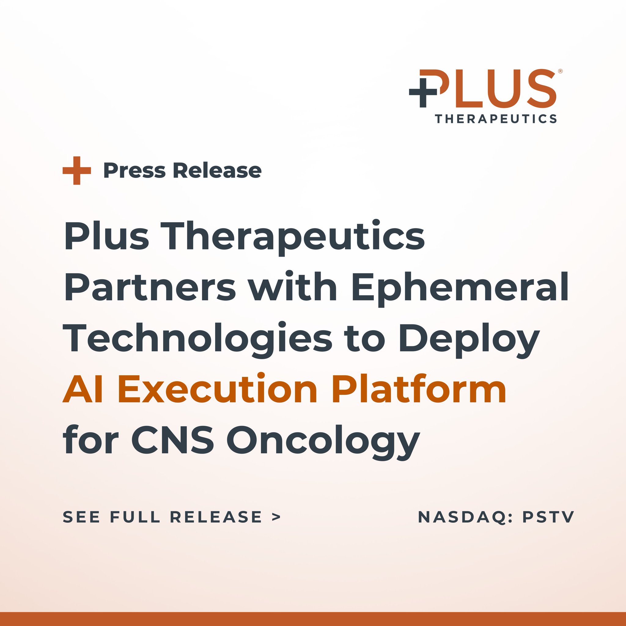 Plus Therapeutics (Nasdaq: PSTV) (@plustxinc) on X