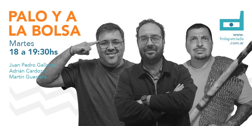 FMLaPatriada's tweet photo. 🎙️ Ya empezó #Paloyalabolsa, un debate sobre el mundo del trabajo, la política y la sociedad. 

🎧 Con Juan Pedro Gallardo (@jpgallardo13), Adrián Cardozo y Martín Guerrero por https://t.co/UDVzJL4z1O 📻 https://t.co/0qKvcXkKEd