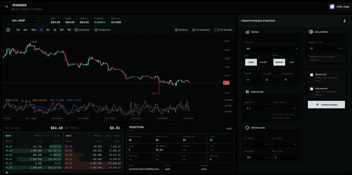 Lujadev's tweet photo. Building @PhoenixTrade terminal in @KronixTrade 

Now Automate your Phoenix strategy only on Kronix

Coming to you soon!!
SHIP SHIP SHIP https://t.co/WAnKVue7xO