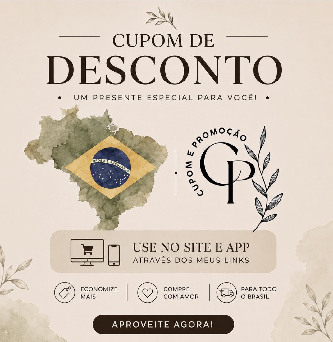 cupomdalaine's tweet photo. Aqui já estamos em clima de COPA DE MUNDO 🇧🇷🇧🇷🇧🇷

Bora usar meus CUPONS para economizar!

Resgate aqui👇🏻👇🏻👇🏻
🛍️ https://t.co/TsQx3TfdLe

Cupom Renner cea c&amp;a riachuelo shopee farm zzmall Amazon centauro Nike Dafiti Magalu magazine Luiza beleza na web o Boticário pague menos petz https://t.co/0Ra0m5Qhv5