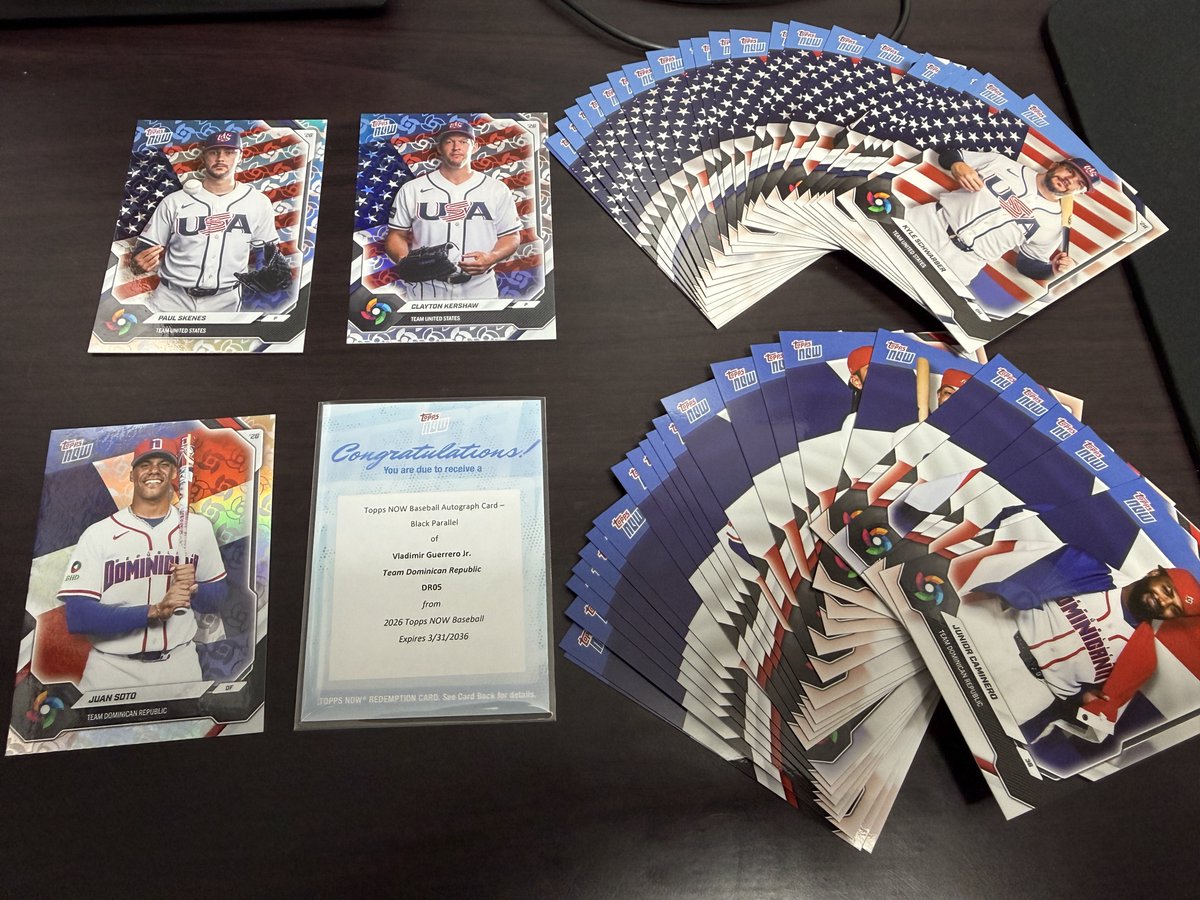 WBCのTOPPS nowチームセットやっと届いた！ そしたらゲレーロJr.の