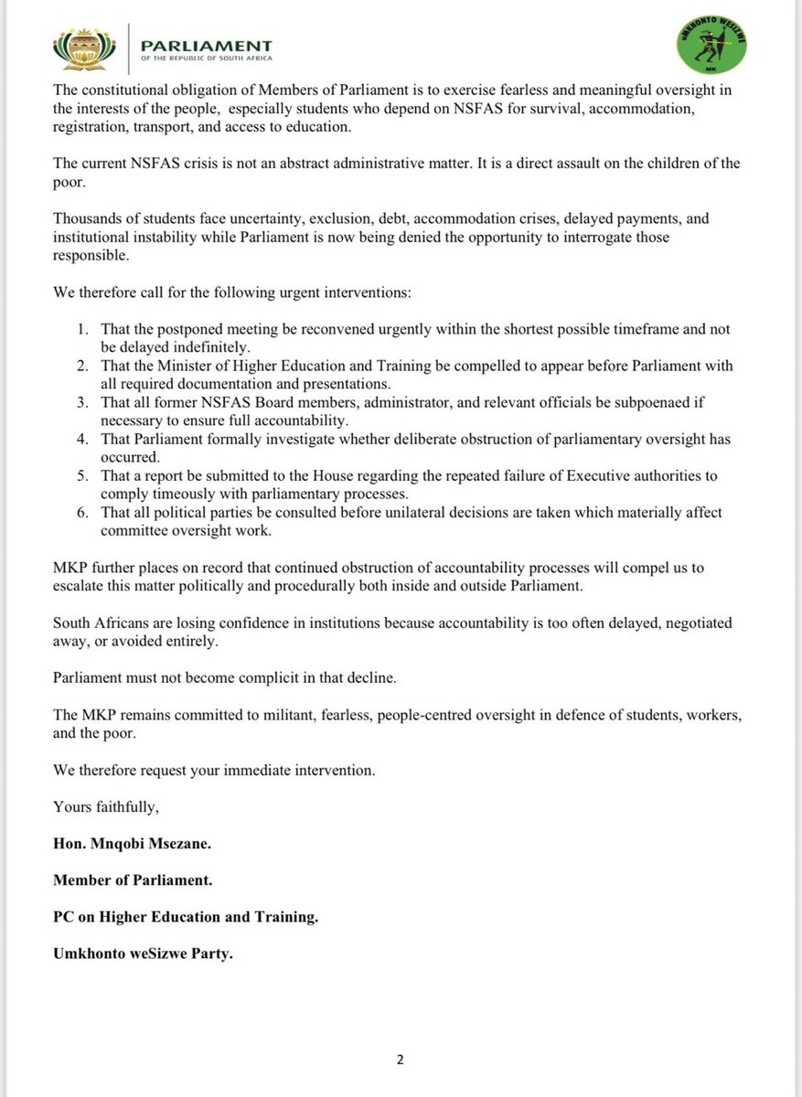Msezane Former UKZN SRC SG tweet media