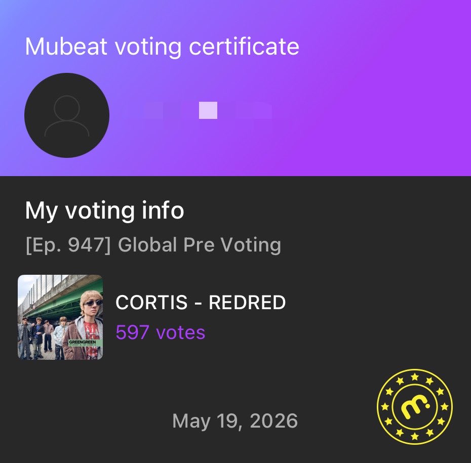 CORTIS VOTING UNITE tweet media