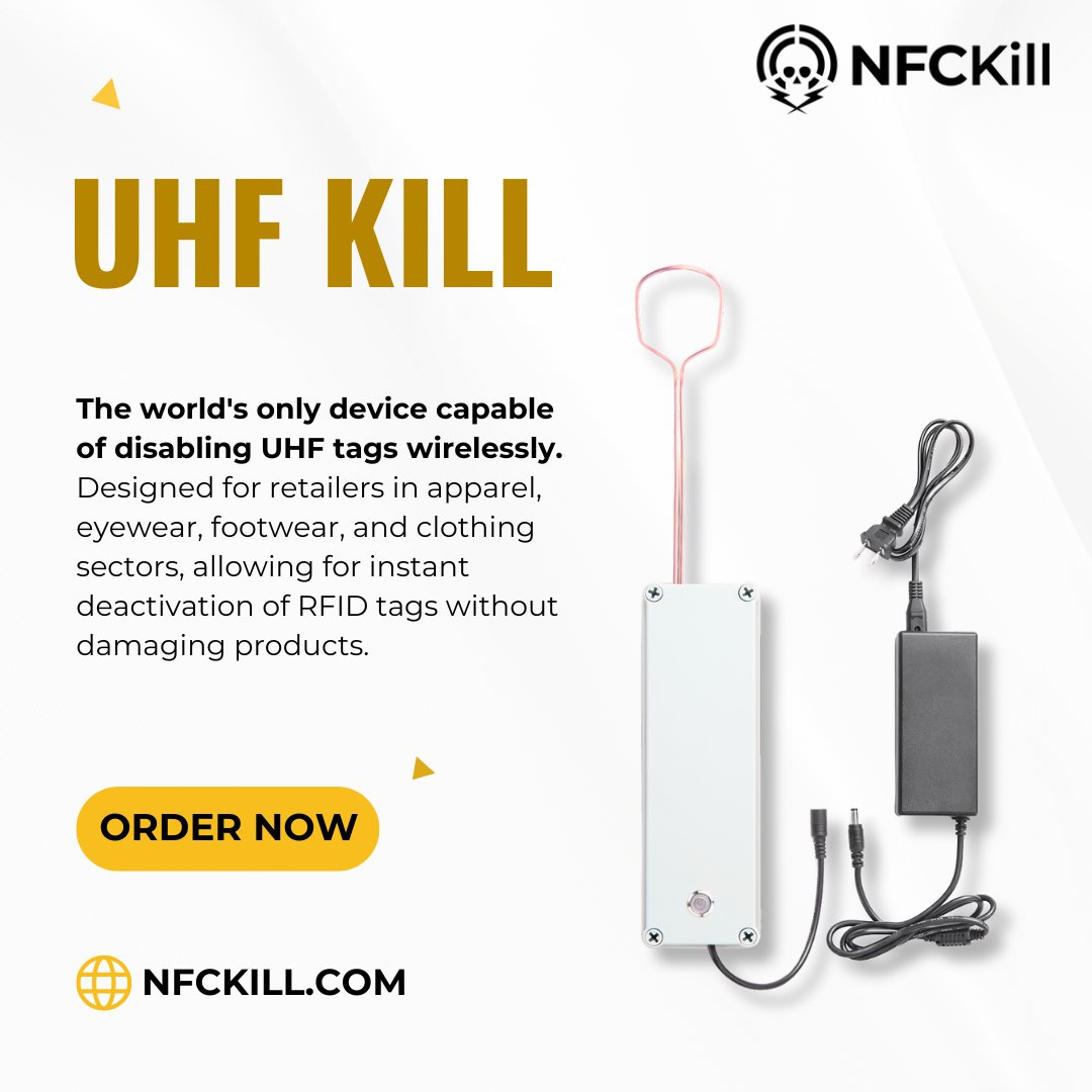 NFCkill's tweet photo. 🧰 No password? No problem. UHFKill disables tags even if suppliers restrict access.
🔗 https://t.co/CDmq2tILvC 
#UHF #UHFkill #RFID #pentesting #infosec #DisableRFID #UHFDeactivation https://t.co/gfJYsb3Y6B