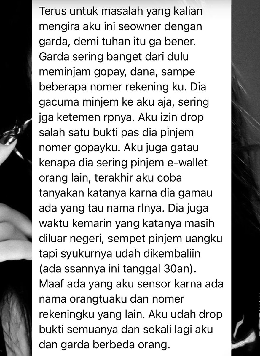 zhuoninx's tweet photo. oke maaf buat kecurigaanku tadi pagi yang bikin heboh karena rekeningmu sama bang garda sama, tapi jujur aja masi belum sepenuhnya percaya karena udah kecewa berat https://t.co/7VF519aotw