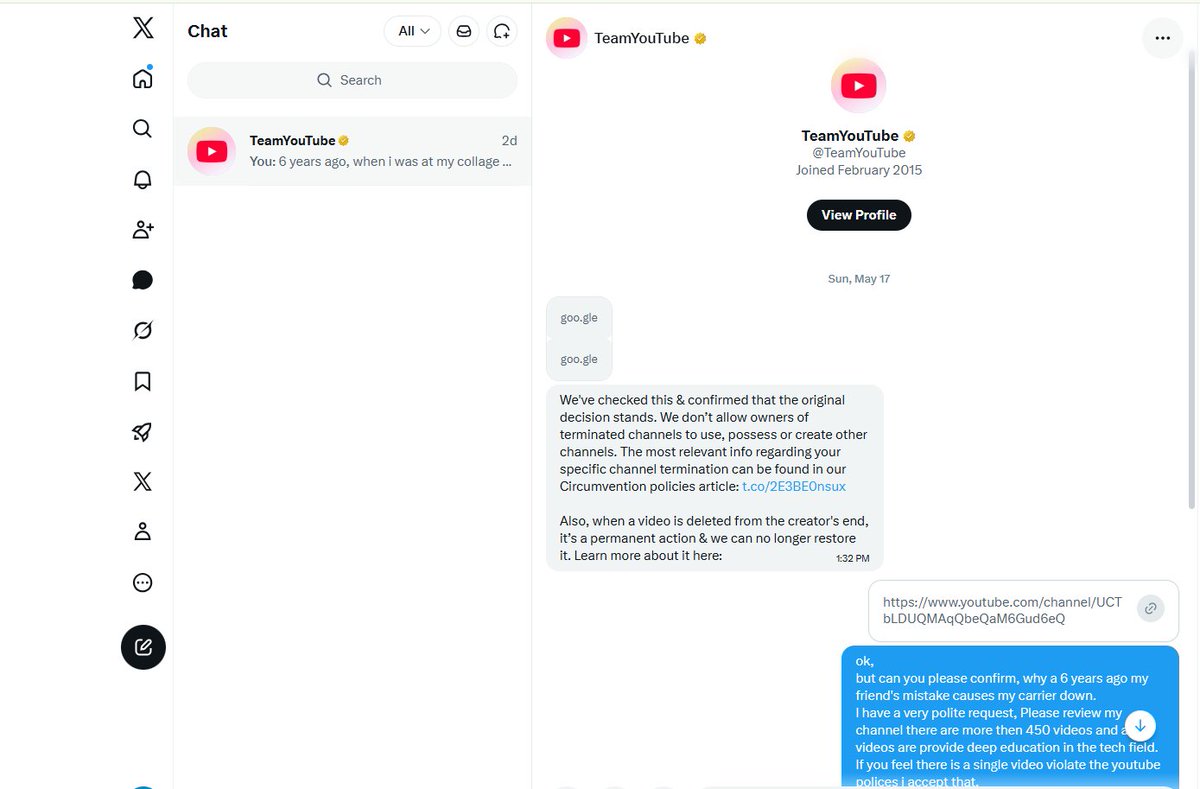 codelovesyntax's tweet photo. @TeamYouTube Please review the DM! 
#teamyoutube https://t.co/W0b9pCPERH