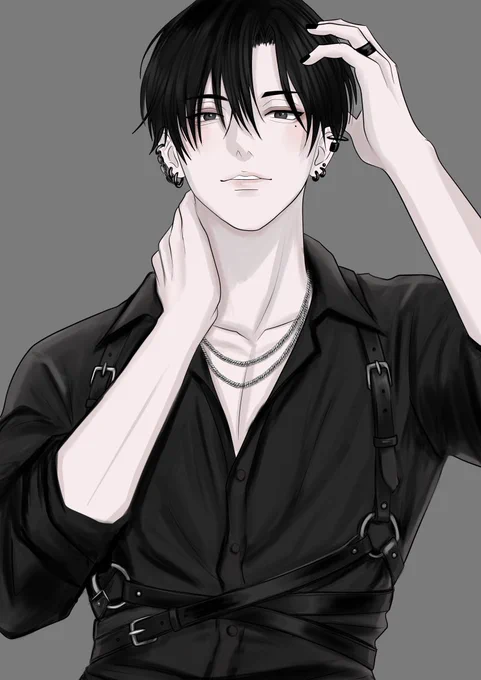 ハーネスベルト×黒髪男子